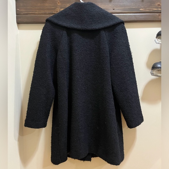 Alfani Black Wool Blend Coat Size 14 - Picture 2 of 7